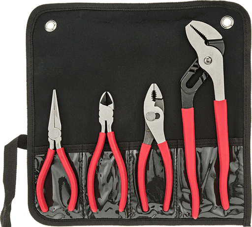 McMaster 5451A1 Red High - Visibility Pliers Set 4 Pieces - KVM Tools Inc.KV5451A1