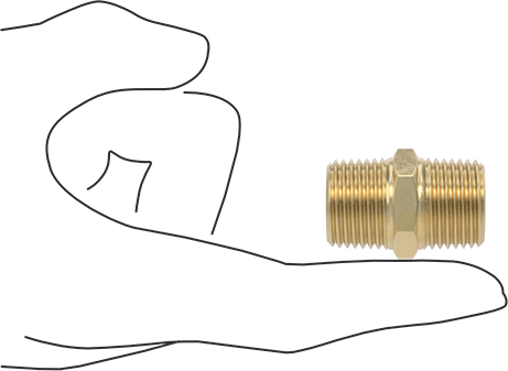 McMaster 5485K24 High-Pressure Brass Pipe Fitting Straight Connector, 1/2 NPT Male