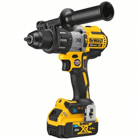 DeWalt DCD997CP2BT Cordless Hammer Drill Kit 20V, Premium, 1/2 in Chuck, Keyless, 1/2 in Concrete Capacity - KVM Tools Inc.KV56JT46