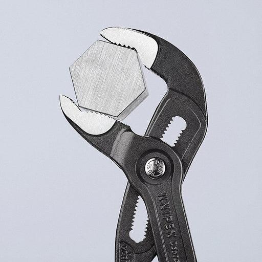 Knipex 87 02 300 T BKA Water Pump Plier V, Push Button, 2 3/4 in Max Jaw Opening, 12 in Overall Lg, 30 Jaw Positions - KVM Tools Inc.KV54JD79