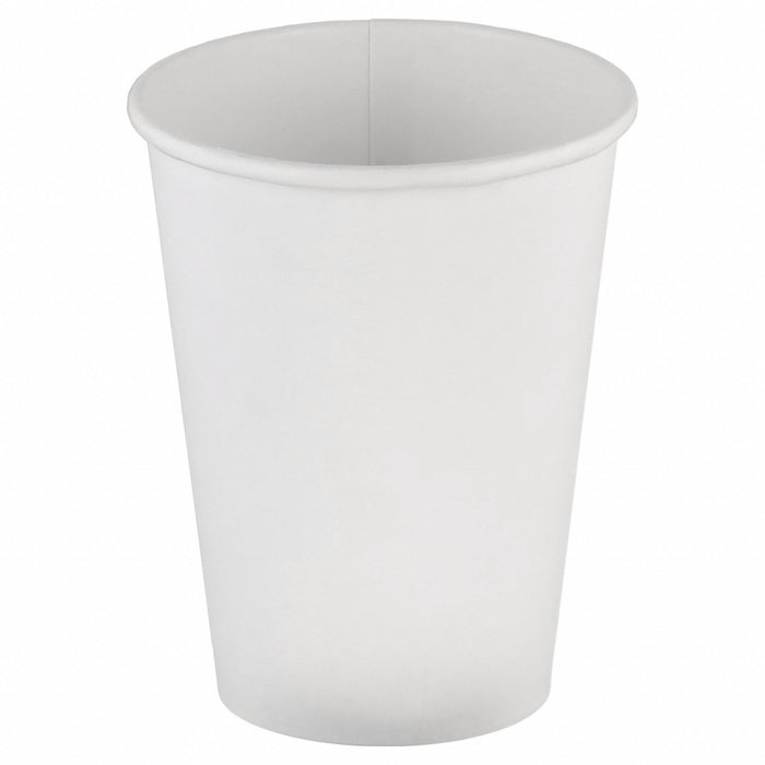 AbilityOne 7350-00-641-4517 Disposable Hot Cup, 12 oz, White Paper, Unwrapped, Patternless, 1,000 PK