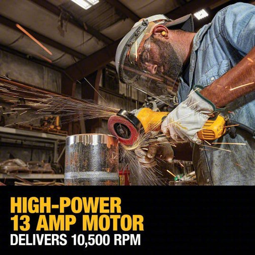 DeWalt DWE43214N Angle Grinder 13A, 10,500 RPM Max. Speed, Paddle, 5 in Wheel Dia - KVM Tools Inc.KV54JJ49