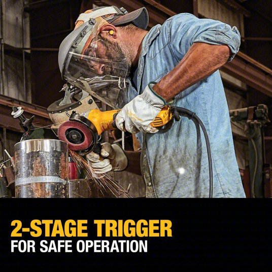 DeWalt DWE43214N Angle Grinder 13A, 10,500 RPM Max. Speed, Paddle, 5 in Wheel Dia - KVM Tools Inc.KV54JJ49