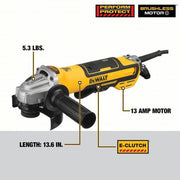 DeWalt DWE43214N Angle Grinder 13A, 10,500 RPM Max. Speed, Paddle, 5 in Wheel Dia - KVM Tools Inc.KV54JJ49