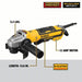 DeWalt DWE43214N Angle Grinder 13A, 10,500 RPM Max. Speed, Paddle, 5 in Wheel Dia - KVM Tools Inc.KV54JJ49