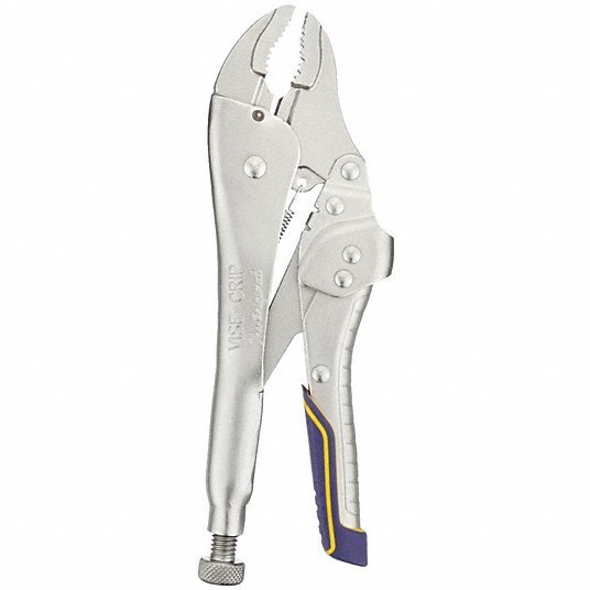 Irwin IRHT82578 Locking Plier Curved, Quick Release, 1 7/8 in Max Jaw Opening, 10 in Overall Lg, 1 1/4 in Jaw Lg - KVM Tools Inc.KV54ZF95