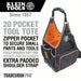 Klein 554158 - 14 Tool Tote Ballistic Nylon, Black, 11 Outside Pockets, 9 Inside Pockets - KVM Tools Inc.KV35HU76