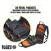 Klein 55421BP - 14 Tool Backpack 4 Outside Pockets, 35 Inside Pockets, 14 1/2 in Overall Wd, Black - KVM Tools Inc.KV35HU81