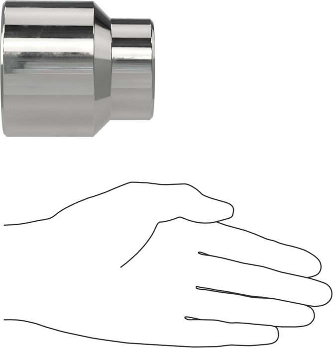 McMaster 5546A23 Chrome-Plated 12-Point Socket, 1" Square Drive, 2-3/16" Size, 3-5/16" Overall Length