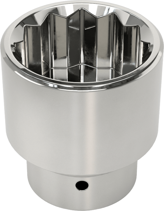 McMaster 5546A23 Chrome-Plated 12-Point Socket, 1" Square Drive, 2-3/16" Size, 3-5/16" Overall Length