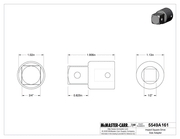 McMaster 5549A161 Impact Square Drive Size Adapter, 1/2" Female x 3/4" Male