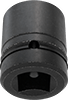 McMaster 5550A188 6-Point Impact Socket, 1" Square Drive, Standard, 1-3/8" Size, 2-11/16" Overall Length