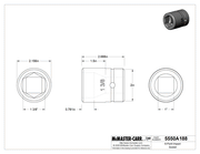McMaster 5550A188 6-Point Impact Socket, 1" Square Drive, Standard, 1-3/8" Size, 2-11/16" Overall Length