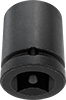 McMaster 5550A32 6-Point Impact Socket, 1" Square Drive, Standard, 1-1/4" Size, 2-11/16" Overall Length