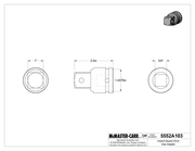 McMaster 5552A103 Impact Square Drive Size Adapter, 3/4" Female x 1" Male