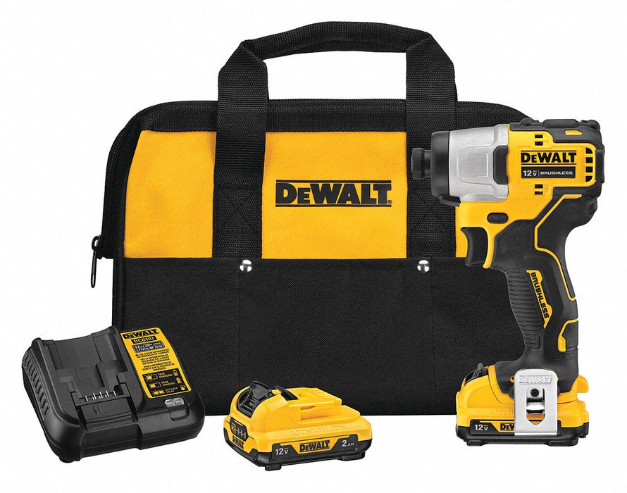 DEWALT DCF801F2 Impact Driver, 1, 450 in-lb Max. Torque, 2, 850 RPM No Load Speed, Brushless, (2) 2.0 Ah, Pistol Grip