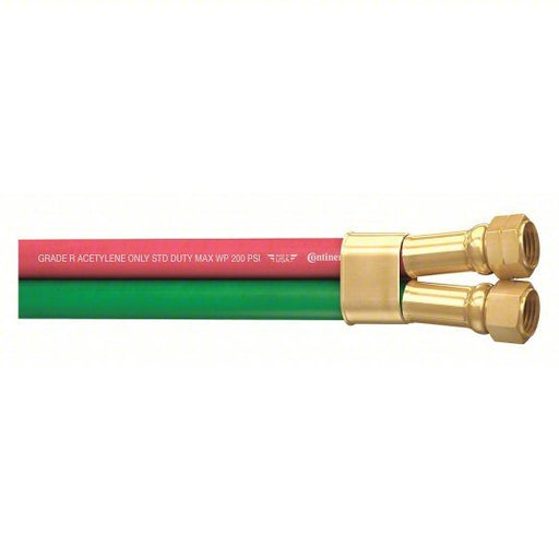 Continental 20027153 Twin Line Welding Hose 1/4 in Hose Inside Dia., Green/Red, F Crimp x F Crimp, 100 ft Hose Lg - KVM Tools Inc.KV55CP03