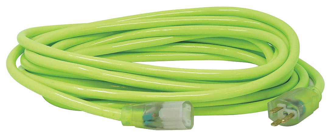Southwire 2577SW000X SJTW Extension Cord, 25 ft, Green