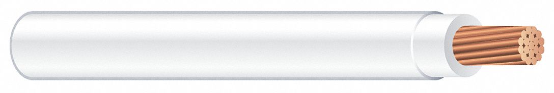 Southwire 37102171 XHHW Building Wire, Copper, 12 AWG, 1 Conductor, Stranded, White, 500 ft, 600V, Spool