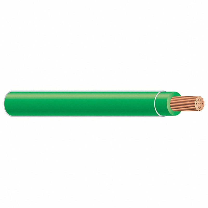 Southwire 20492535 Building Wire, THHN, 8 AWG, 100 ft, Green, Nylon Jacket, PVC Insulation