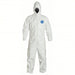 Dupont TY127SWHLG002500 Disposable Coveralls L, Tyvek® 400, Elastic Wrist, Elastic Ankle, White, Serged Seam, 25 PK - KVM Tools Inc.KV6LY35