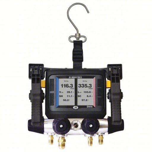 JB DM4-Z Digital Manifold Gauge, 4 Valves, Multiple Refrigerants - KVM Tools Inc.KV55JK03