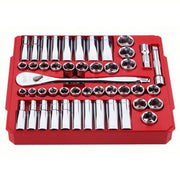 Milwaukee 48 - 22 - 9010 47pc 1/2" Drive Metric & SAE Ratchet and Socket Set - KVM Tools Inc.KV55KM74