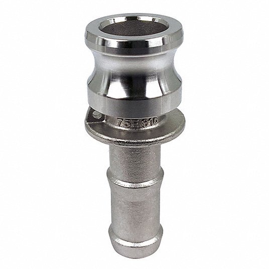 KVM Tools PLE105 Cam and Groove Adapter 3/4 in Coupling Size, 250 psi Max. Working Pressure @ 70 F, Male Hose Shank - KVM Tools Inc.KV55MV74