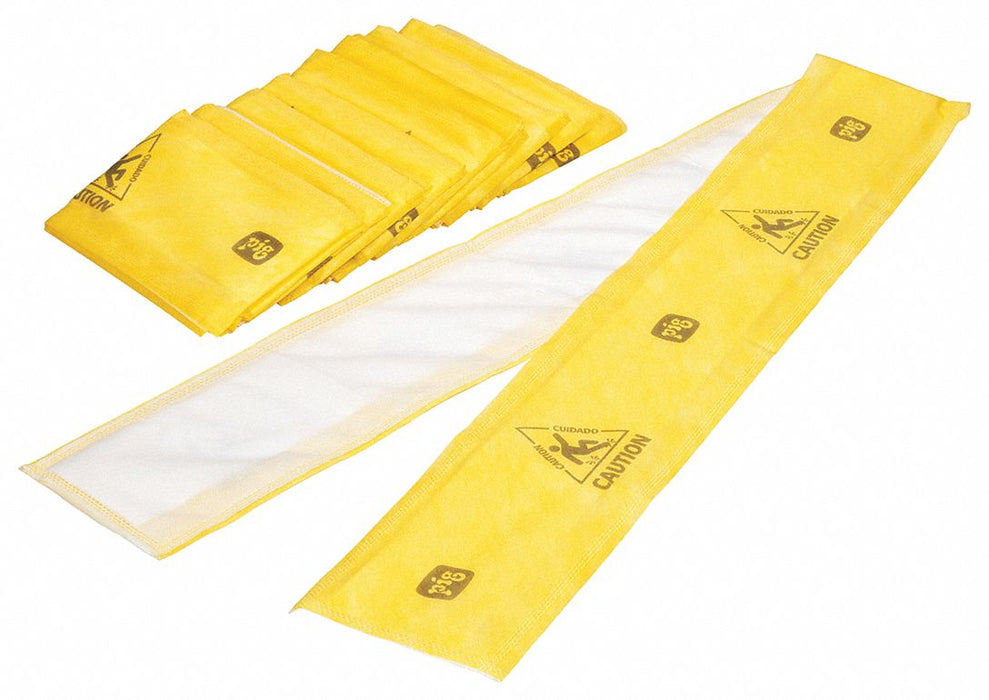 Pig WTR001 Sorbent Strip 5x60 in Yellow 10 PK