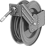McMaster 5320K31 Automatic-Winding Hose Reel, with 6" x 6" Base, Brass 1/2 x 1/2 NPT, 50 Feet Long Hose