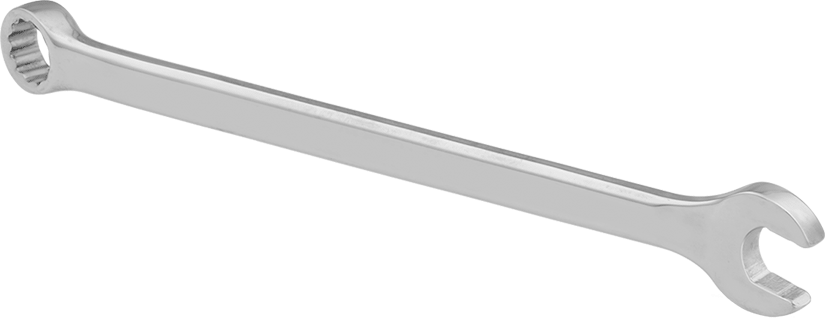 McMaster 56255A32 Polished Chrome-Plated Combination Wrench, with 12-Point Openings, 7/16" Size, 7-1/4" Overall Length