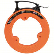 Klein 56331 Steel Fish Tape 50 ft Lg, Flat Tape Shape, Formed Hook End Style, 7 in Case Dia - KVM Tools Inc.KV806FF7