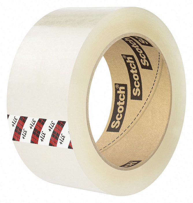 3M 371+ Scotch Carton Sealing Tape, 2.1 mil Tape Thick, 3 in x 1000 yd, 4 PK