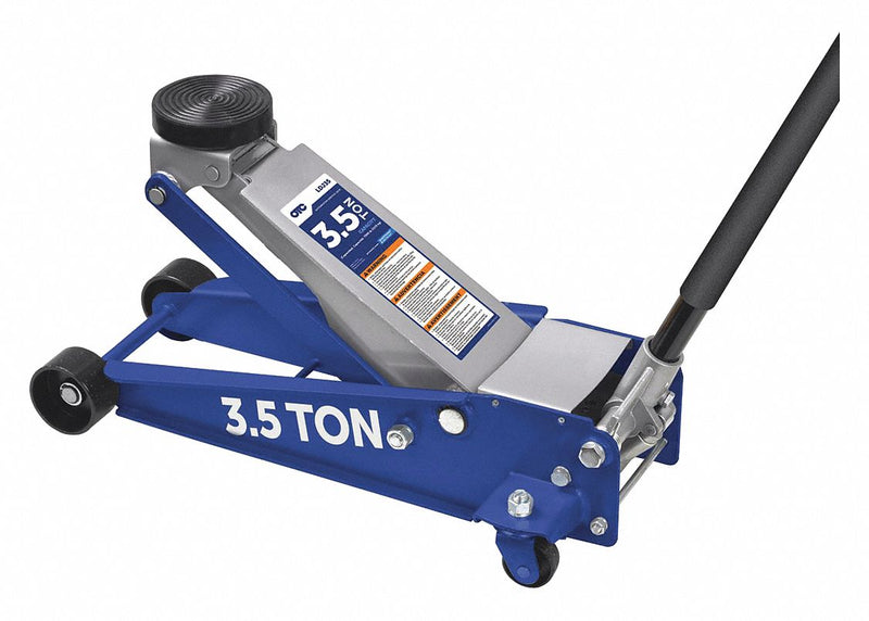 Otc LDJ35 Trolley Floor Jacks, Steel, Manual Handle, Mechanical, 3.5 ton Load Capacity, 5 3/16 in Min Lift