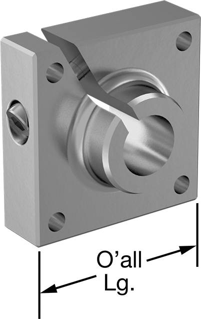 McMaster 57745K21 Flange-Mount Linear Shaft Support, for 1/2" Diameter Shafts, 6061 Aluminum