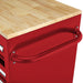 KVM Tools Yukon KV57805 46 in. 9 Drawer Mobile Storage Cabinet with Solid Wood Top, Red - KVM Tools Inc.KV57805
