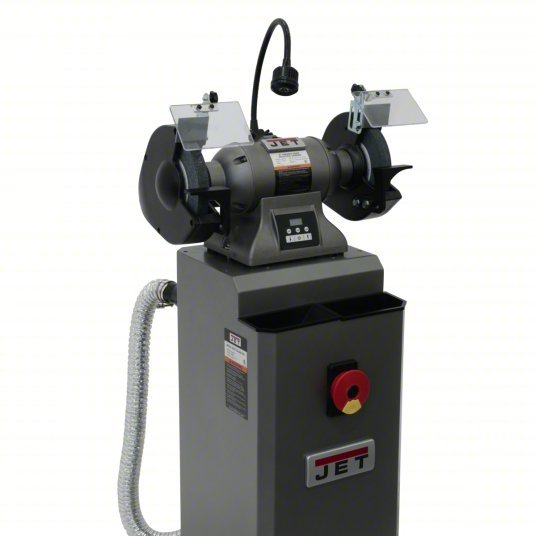 JET IBG - 8VS Bench Grinder Variable Speed, 1 hp, 8 in Max Wheel Dia, 900 RPM to 3,600 RPM, 115/230V - KVM Tools Inc.KV446M31
