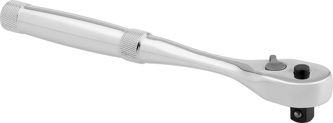 McMaster 5823A3 Quick-Release Ratchet Wrench, Sealed Head, 1/2" Square Drive, 10.5" Long, Chrome-Plated Steel