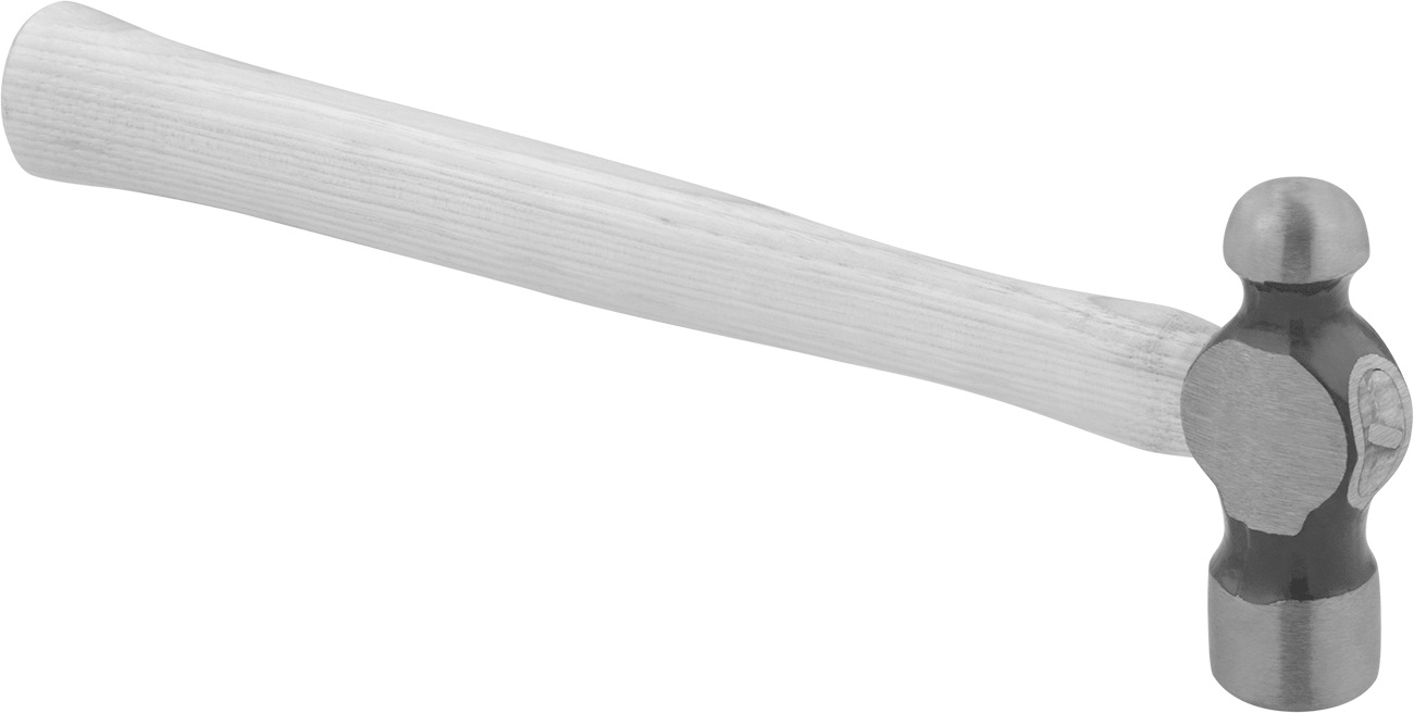 McMaster 5855A12 Ball Peen Hammer, Steel Head, Hickory Handle, 4 oz, 10-1/4" Long