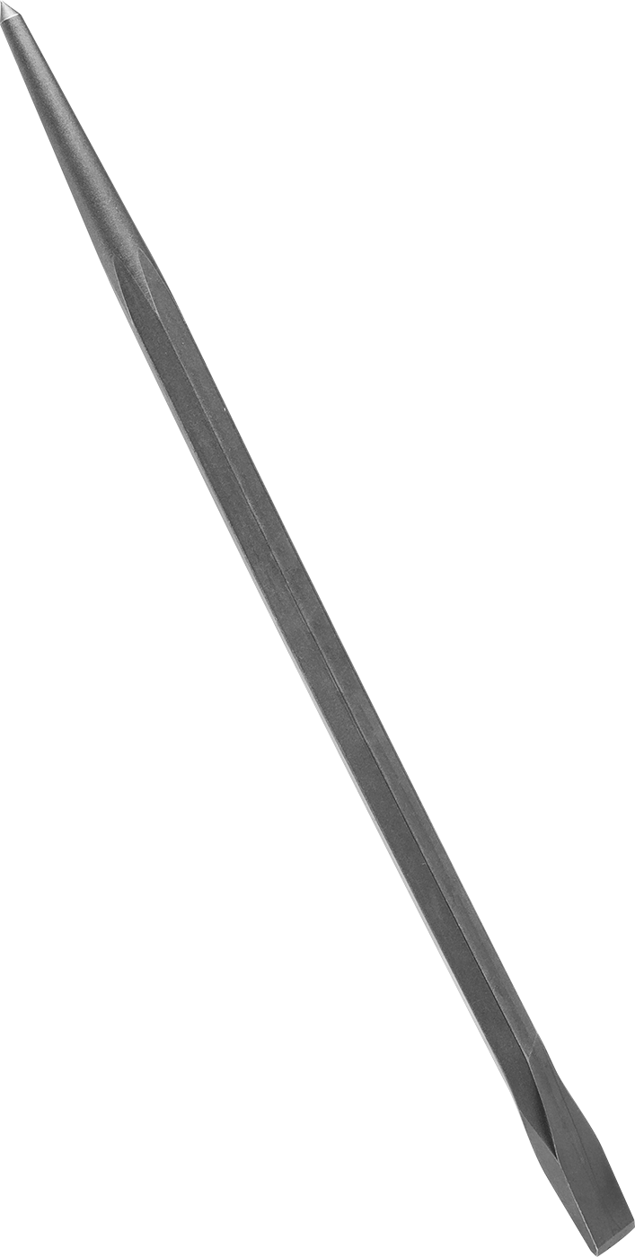 McMaster 5986A1 Pry Bar, Straight Chisel × Straight Pointed End, 16" Overall Length