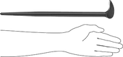 McMaster 5987A5 Pry Bar Gooseneck Wedge x Straight Point End, 12" Overall Length - KVM Tools Inc.KV5987A5