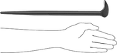 McMaster 5987A5 Pry Bar Gooseneck Wedge x Straight Point End, 12" Overall Length - KVM Tools Inc.KV5987A5