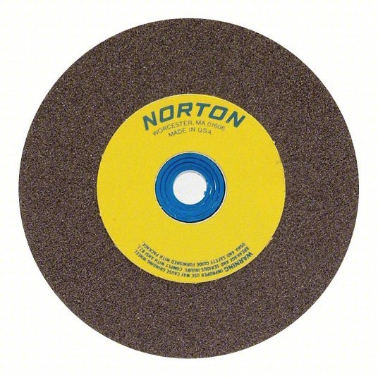 Norton 66252836133 Straight Grinding Wheel Type 1, 6 in x 1/2 in x 1 in, Aluminum Oxide, 100/120 Grit - KVM Tools Inc.KV4B129