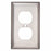 Hubbell SS8 Duplex Receptacle Wall Plate, Vertical, Standard Size, 1 Gang, Stainless Steel, Brushed, Silver - KVM Tools Inc.KV5C228