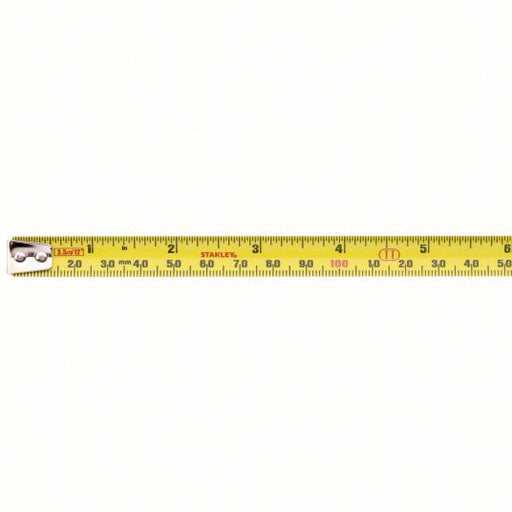 Stanley 33 - 215 Tape Measure Inch/Metric, Nonmagnetic Single Hook Tip, Metal, 12 ft / 3.5 m, Narrow Blade - KVM Tools Inc.KV5C571
