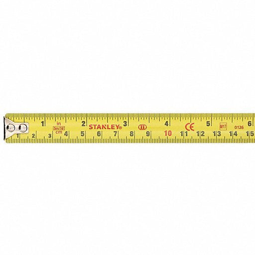 Stanley 33 - 158 Tape Measure Inch/Metric, Nonmagnetic Single Hook Tip, Chromed Plastic, 16 ft / 5 m, Silver - KVM Tools Inc.KV5C572