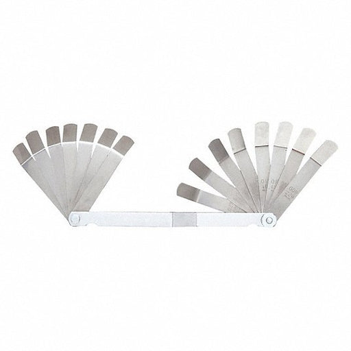 Proto J000R Bent Feeler Gauge Set Inch, 16 Feeler Blades, 3 in Blade Lg, Bent Blade Blade, Steel - KVM Tools Inc.KV5C588