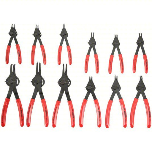 Proto J360B Retaining Ring Plier Set: Internal/External, For 3/8 in to 3 in Bore Dia, 0°,45°,90° Tip Angle - KVM Tools Inc.KV5C602