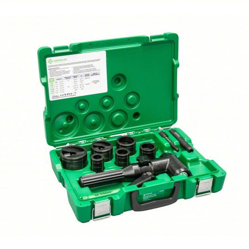 Greenlee 7906SB Quick Draw 90 Hydraulic Knockout Kit, 8 - Ton Knockout Punch Kit with Slug - Buster, 1/2" to 2" - KVM Tools Inc.KV5C634