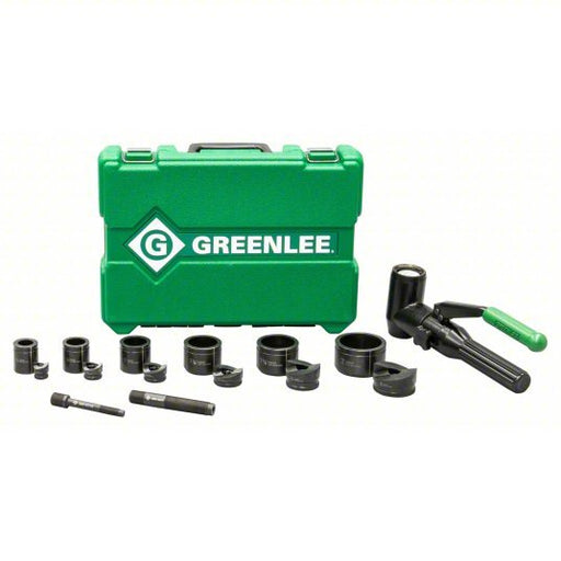 Greenlee 7906SB Quick Draw 90 Hydraulic Knockout Kit, 8 - Ton Knockout Punch Kit with Slug - Buster, 1/2" to 2" - KVM Tools Inc.KV5C634